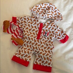 Build-A-Bear KFC Drumstick Outfit - White and Red